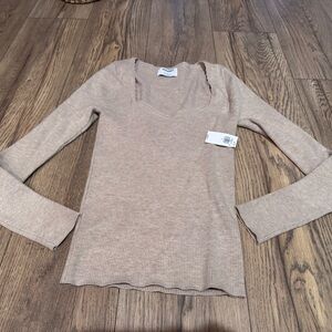 Old Navy Beige Long Sleeve Top